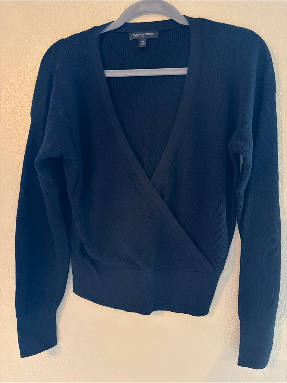Banana Republic Black Wrap-Front Sweater